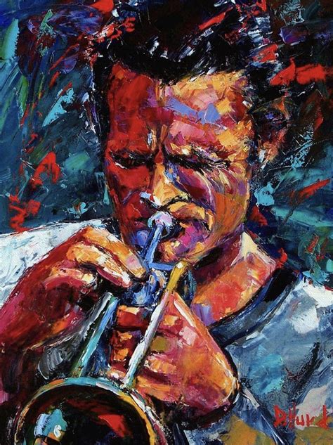 Jazz Musician Painting Oil Painting Jazz Trumpet Chet Baker By