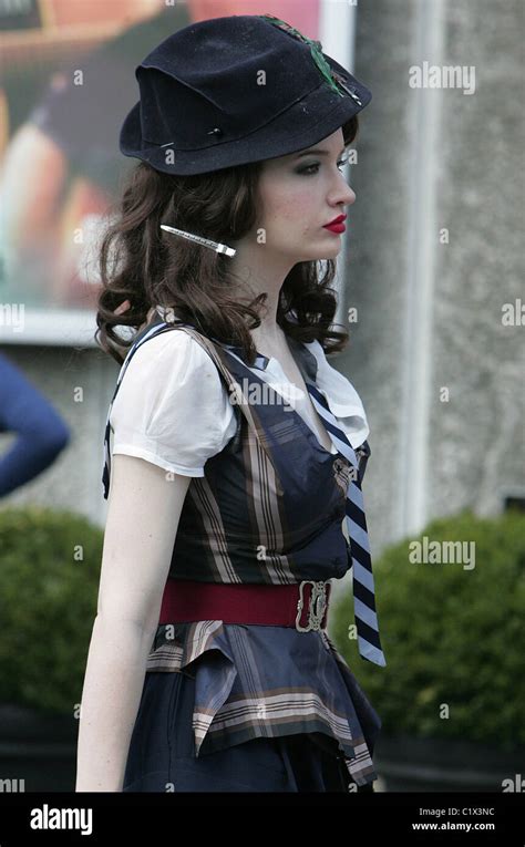 Talulah Riley On The Film Set Of St Trinians The Legend Of Fritton S Gold London England