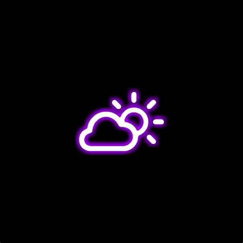 Weather Icon Wallpaper Iphone Neon Neon Purple Neon Signs App Icon