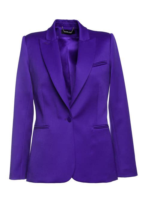 purple jacket with silk lining styland