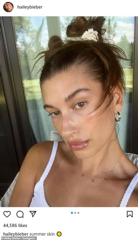 Hailey Bieber Shows Off Her Flawless Summer Skin In Fresh Faced Selfies Sound Health And