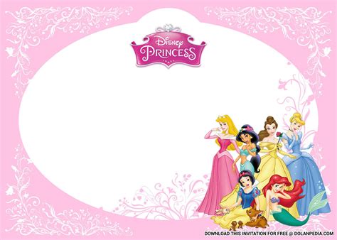 Editable Blank Princess Invitation Template