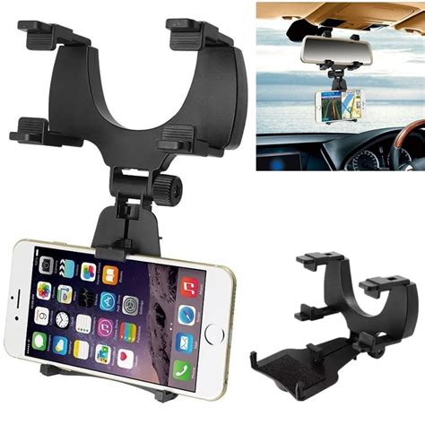 360 Rotating Car Auto Rearview Mirror Mount Cell Phone