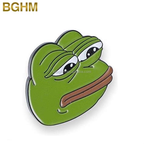 Retail Metal Soft Enamel Frog Sad Pepe Lapel Pin Buy Badge Buttonsad
