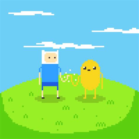 Finn And Jake 2016 Adventure Time Wallpaper Pixel Art Polygon Art