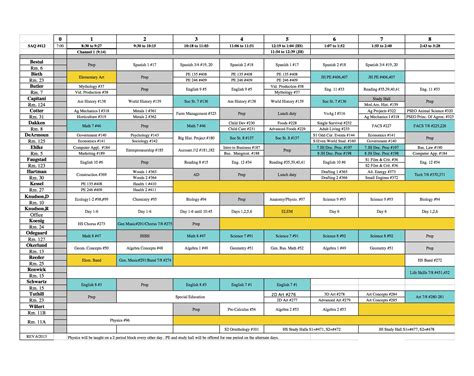 50 High School Class Schedule Sample Ufreeonline Template
