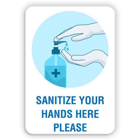 Sanitize Your Hands Here American Sign Company
