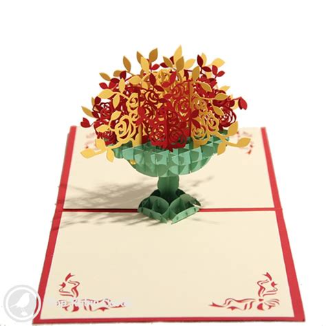 These 3d pop up greeting cards look really amazing and are easy to make. Flower Vase 3D Pop-Up Greeting Card | £6.50 | 3D Pop-Up ...