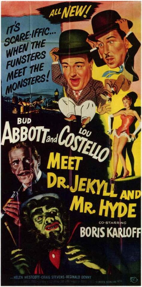 Abbott And Costello Meet Dr Jekyll And Mr Hyde Movie Poster Style B 11 X 17 1953