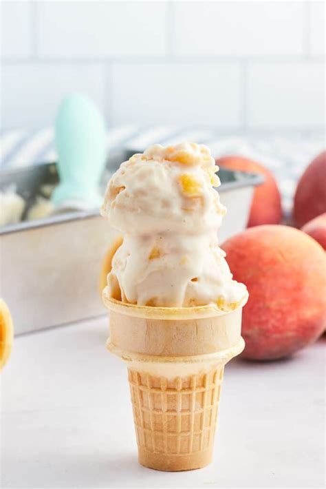 Peach Frozen Yogurt Fresh Or Frozen Peaches Valerie S Kitchen