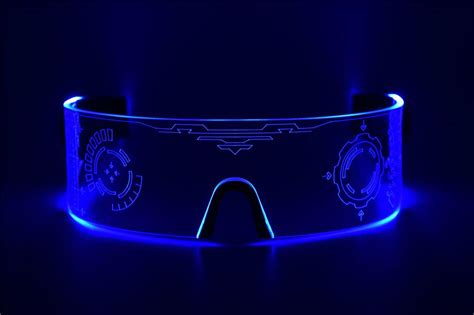 cyberpunk led tron visor glasses perfect for cosplay and festivals asvp shop