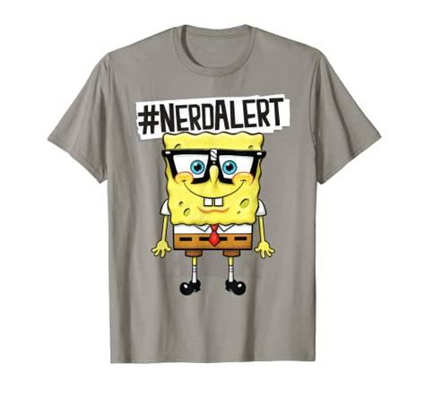 Spongebob Squarepants Nerd Alert Humorous T Shirt Wantitall