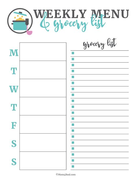Tips For Meal Planning And A Printable Menu To Make It Easier