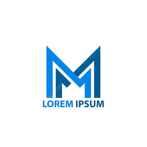Blue Mandm Clipart Vector Initials Logo Letter M In Blue Logo Blue M