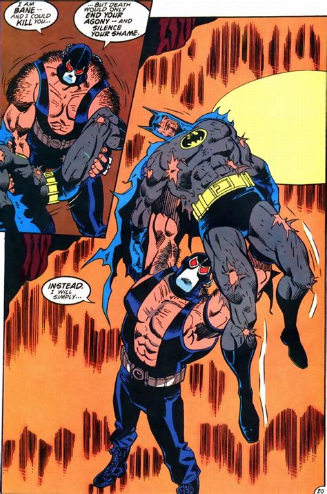 Bane And Batman Knightfall Arousing Grammar
