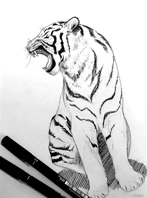 Ink Tiger By Ksatie On Deviantart