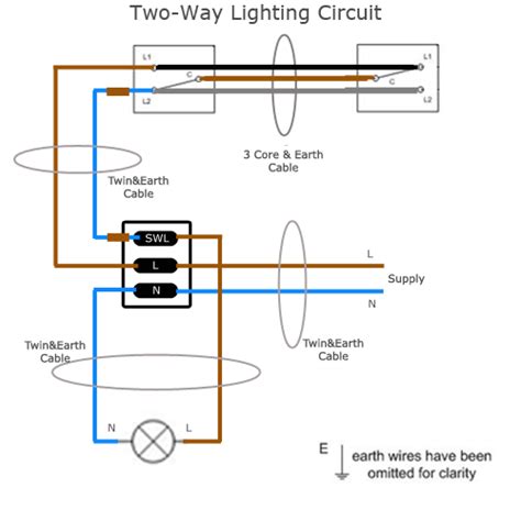 Visit the home depot to buy leviton 3 way 15 amp white decora switch 6 pack m32 05603 2wm. Two-Way Lighting Circuit Wiring | SparkyFacts.co.uk