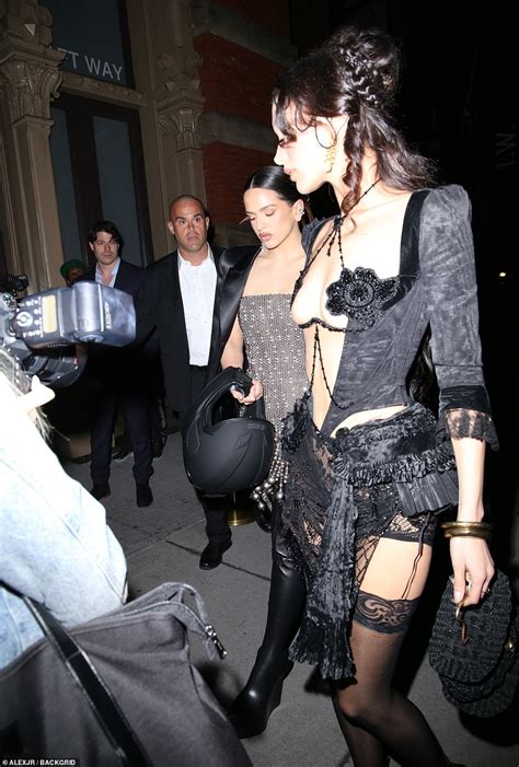 Where S The Rest Of It Bella Hadid Trades Her Met Gala Corset For Nipple Pasties And Stockings