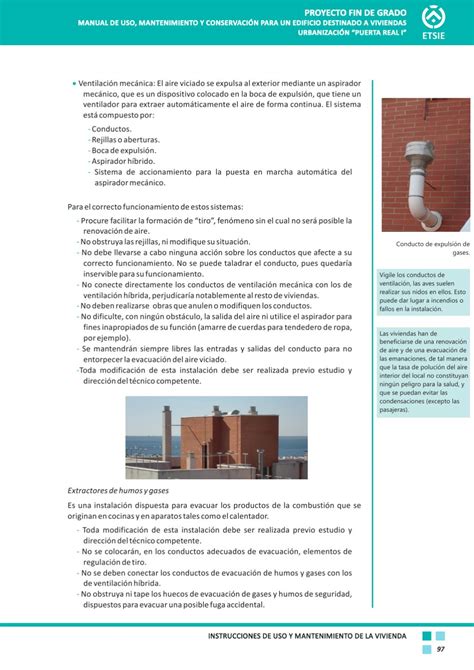 Manual De Uso Mantenimiento Y Conservación Para Un Edificio Destinado
