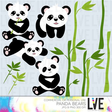 Panda Bear Clip Art Images Commercial Or Personal Usage Instant