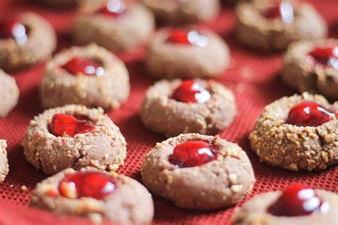 Chocolate Thumbprint Cookies With Cherries The Olive Blogger