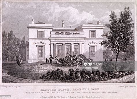 View Of Hanover Lodge Regents Park London 1827 The Residence Of