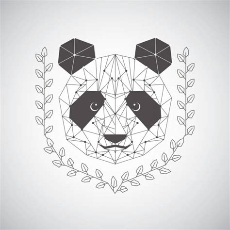 Cute Pandas Silhouette Illustrations Royalty Free Vector Graphics