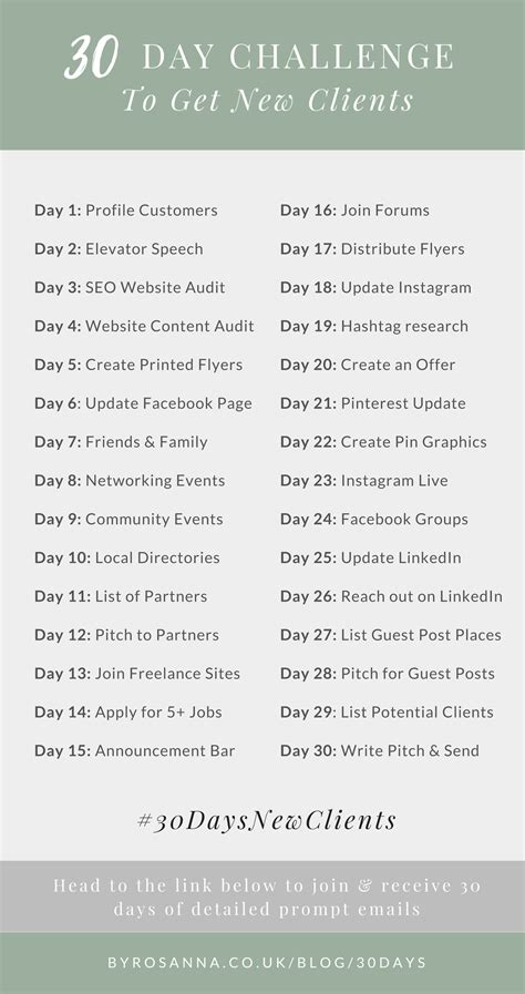 30 Day Challenge To Get New Clients For Freelancers And Small Biz