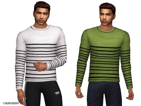 Max Mens Sweater By CherryBerrySim At TSR Sims 4 Updates