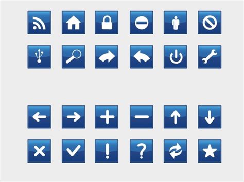 Blue Icons Free Vector In Adobe Illustrator Ai Ai Vector