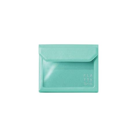 King Jim Flatty Multi Purpose Storage Bag Mint Green Business Card