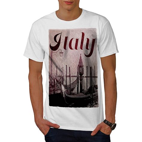 Italy Venice Gondola Men Whitet Shirt Wellcoda Fruugo Us