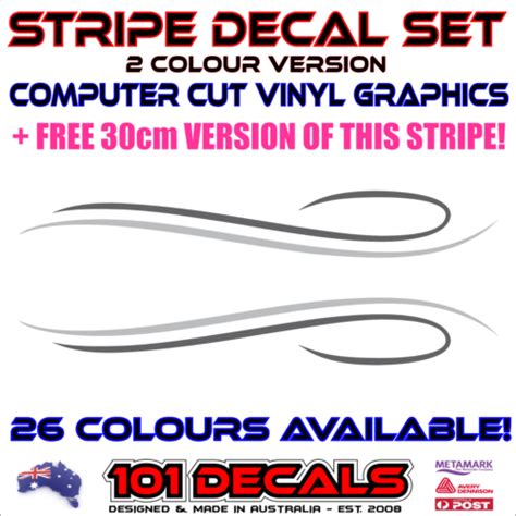 15m Stripe 4 2 Colour Marine Grade Pinstripe Decals Stickersboatcar