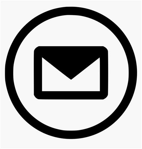 Round Black And White Email Icon Rwanda 24