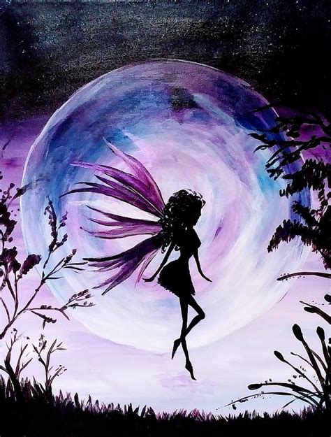 Moon Fairy Painting By Lynne Mcqueen Pixels
