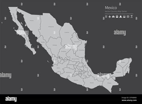 Mapa De México Mapa Nacional Del Mundo Serie De Mapas De Países De