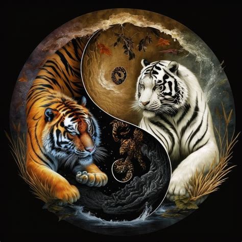 Tiger Yin And Yang Download Instant Downloadable Wallpaper Etsy New