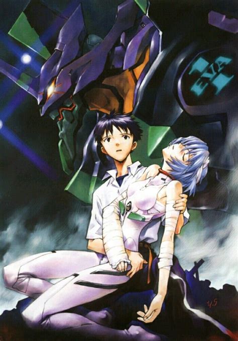 Rei Ayanami And Shinji Ikari Neon Evangelion Evangelion Art Neon