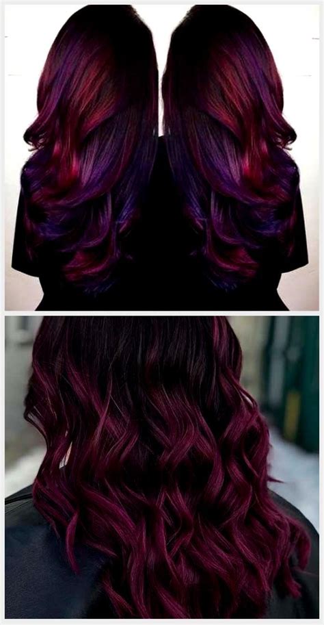 And very dark skin and hair look absolutely. 16 Ideas Hair Color Plum Ombre Dark Purple For 2019, # ...