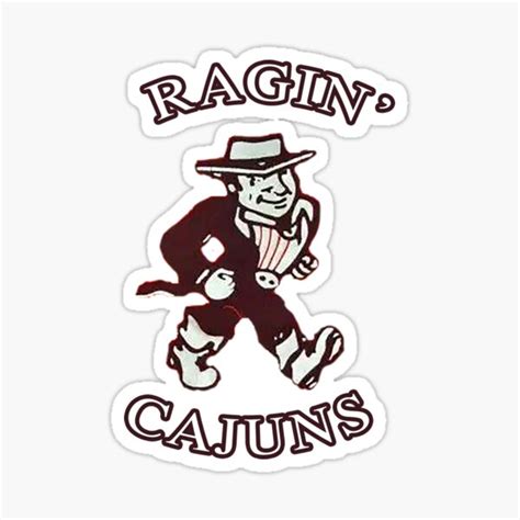 Ull Ragin Cajuns Vintage Logo Sticker For Sale By Jordansarcher