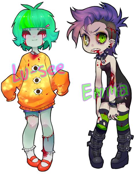 Zombie Gal Adoptables Sold By Tesazombie On Deviantart Cute Zombie