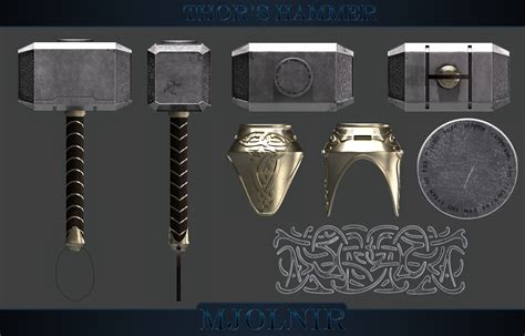 Mjölnir Modèle 3d 49 3ds Fbx Obj Max Free3d