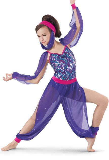 Weissman Confetti Sequin Leotard W Mesh Drape Dance Costumes