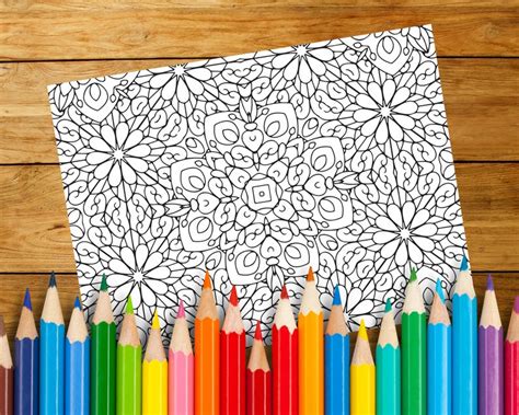 Giant Coloring Poster Mandala Coloring Poster Adult Coloring Etsy