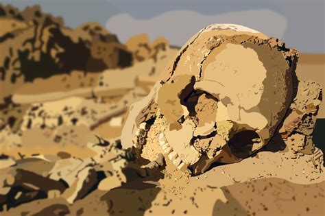 Skull In Desert By Aaron Hill Design Elements Artsy Natural Landmarks