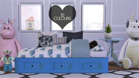 Sims 4 Custom Content Finds Dreamcatchersims4 Basic Day Bed Mesh