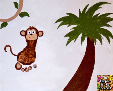 Monkey Footprints The Keeper Of The Cheerios Footprint Crafts