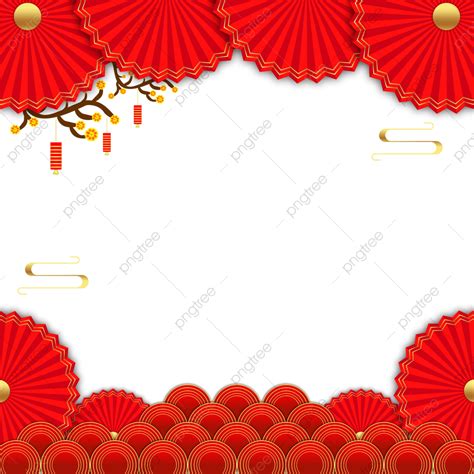 Chinese New Year Border White Transparent Cute Chinese New Year Border