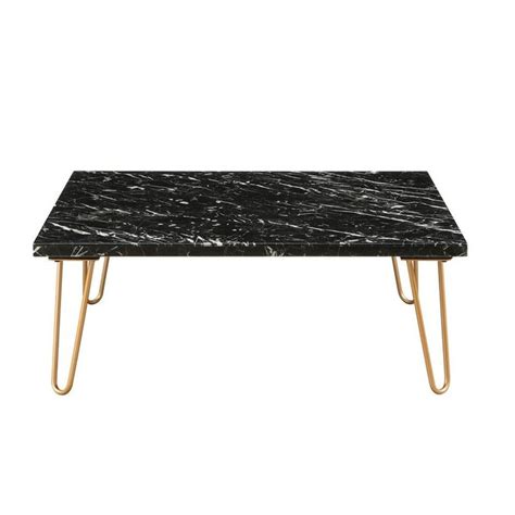 Acme Furniture Telestis Marble Top Granitemarble Coffee Table In The