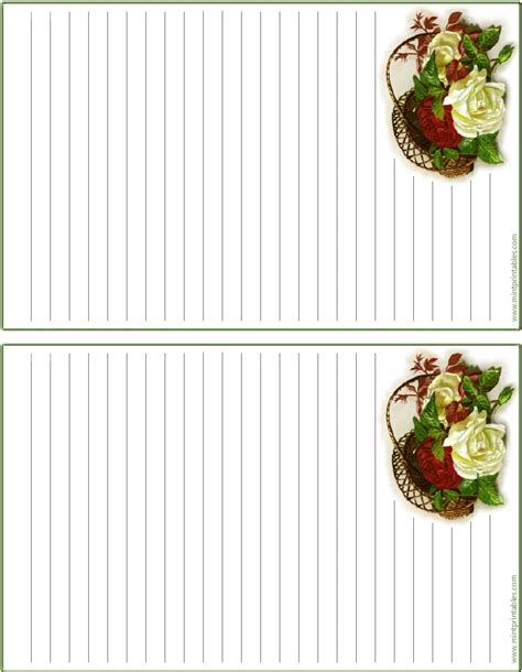 Free Printable Floral Stationery Flower Writing Paper Floral